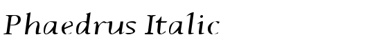 Phaedrus Italic - Download Thousands of Free Fonts at FontZone.net