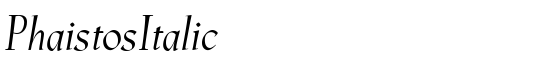 PhaistosItalic - Download Thousands of Free Fonts at FontZone.net