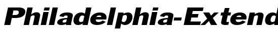 Philadelphia-Extended Italic - Download Thousands of Free Fonts at FontZone.net