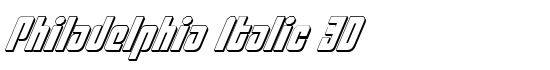 Philadelphia Italic 3D - Download Thousands of Free Fonts at FontZone.net