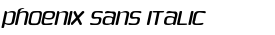 Phoenix Sans Italic - Download Thousands of Free Fonts at FontZone.net