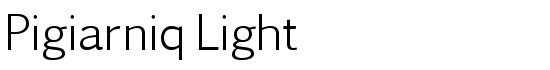 Pigiarniq Light - Download Thousands of Free Fonts at FontZone.net