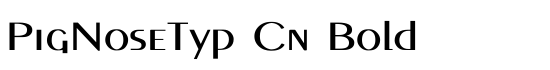 PigNoseTyp Cn Bold - Download Thousands of Free Fonts at FontZone.net