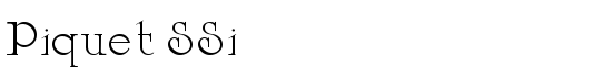 Piquet SSi - Download Thousands of Free Fonts at FontZone.net