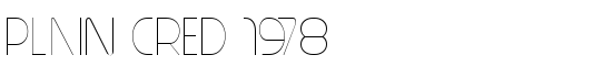 Plain Cred 1978 - Download Thousands of Free Fonts at FontZone.net