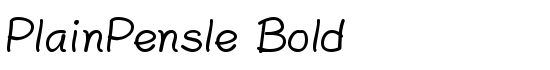 PlainPensle Bold - Download Thousands of Free Fonts at FontZone.net