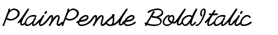 PlainPensle BoldItalic - Download Thousands of Free Fonts at FontZone.net
