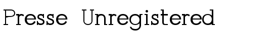 Presse (Unregistered) - Download Thousands of Free Fonts at FontZone.net