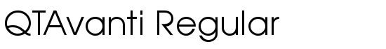 QTAvanti Regular - Download Thousands of Free Fonts at FontZone.net