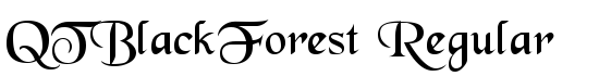 QTBlackForest Regular - Download Thousands of Free Fonts at FontZone.net