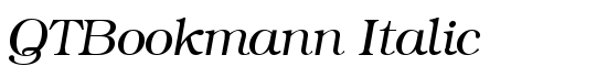 QTBookmann Italic - Download Thousands of Free Fonts at FontZone.net