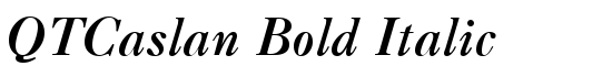 QTCaslan Bold Italic - Download Thousands of Free Fonts at FontZone.net