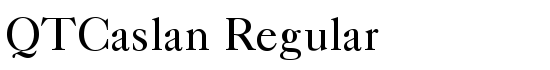 QTCaslan Regular - Download Thousands of Free Fonts at FontZone.net