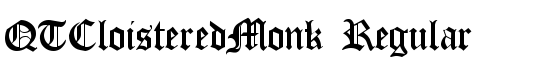 QTCloisteredMonk Regular - Download Thousands of Free Fonts at FontZone.net