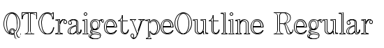 QTCraigetypeOutline Regular - Download Thousands of Free Fonts at FontZone.net