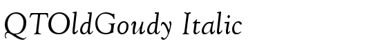QTOldGoudy Italic - Download Thousands of Free Fonts at FontZone.net