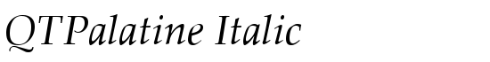 QTPalatine Italic - Download Thousands of Free Fonts at FontZone.net