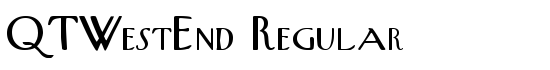 QTWestEnd Regular - Download Thousands of Free Fonts at FontZone.net