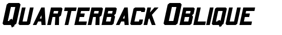 Quarterback Oblique - Download Thousands of Free Fonts at FontZone.net