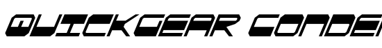 QuickGear Condensed Italic - Download Thousands of Free Fonts at FontZone.net