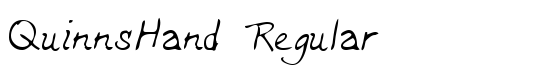 QuinnsHand Regular - Download Thousands of Free Fonts at FontZone.net