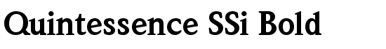 Quintessence SSi Bold - Download Thousands of Free Fonts at FontZone.net