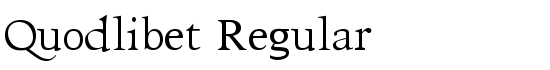 Quodlibet Regular - Download Thousands of Free Fonts at FontZone.net