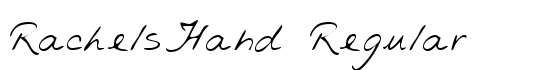 RachelsHand Regular - Download Thousands of Free Fonts at FontZone.net