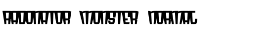 Radonator Monster Normal - Download Thousands of Free Fonts at FontZone.net
