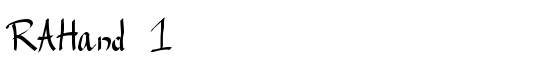 RAHand 1 - Download Thousands of Free Fonts at FontZone.net