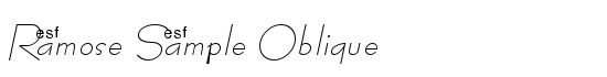 Ramose Sample Oblique - Download Thousands of Free Fonts at FontZone.net