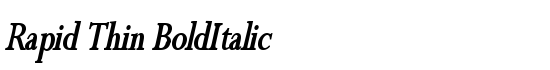 Rapid Thin BoldItalic - Download Thousands of Free Fonts at FontZone.net