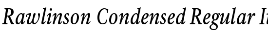Rawlinson Condensed Regular Italic - Download Thousands of Free Fonts at FontZone.net