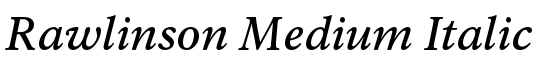 Rawlinson Medium Italic - Download Thousands of Free Fonts at FontZone.net