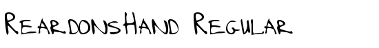 ReardonsHand Regular - Download Thousands of Free Fonts at FontZone.net