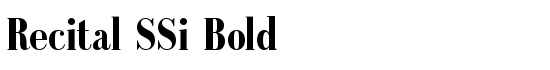 Recital SSi Bold - Download Thousands of Free Fonts at FontZone.net