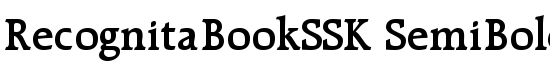 RecognitaBookSSK SemiBold - Download Thousands of Free Fonts at FontZone.net