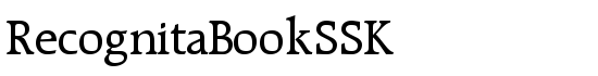RecognitaBookSSK - Download Thousands of Free Fonts at FontZone.net