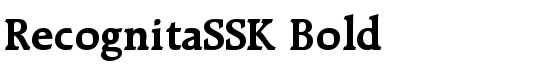 RecognitaSSK Bold - Download Thousands of Free Fonts at FontZone.net