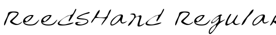 ReedsHand Regular - Download Thousands of Free Fonts at FontZone.net