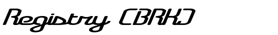 Registry (BRK) - Download Thousands of Free Fonts at FontZone.net