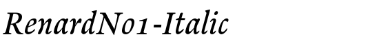 RenardNo1-Italic - Download Thousands of Free Fonts at FontZone.net