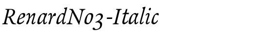 RenardNo3-Italic - Download Thousands of Free Fonts at FontZone.net