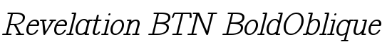 Revelation BTN BoldOblique - Download Thousands of Free Fonts at FontZone.net