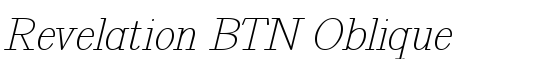 Revelation BTN Oblique - Download Thousands of Free Fonts at FontZone.net