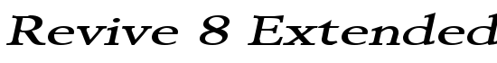 Revive 8 Extended BoldItalic - Download Thousands of Free Fonts at FontZone.net
