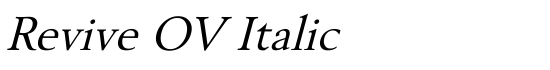 Revive OV Italic - Download Thousands of Free Fonts at FontZone.net