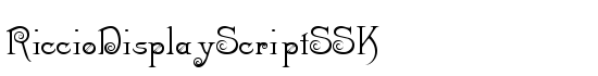 RiccioDisplayScriptSSK - Download Thousands of Free Fonts at FontZone.net