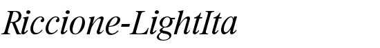Riccione-LightIta - Download Thousands of Free Fonts at FontZone.net