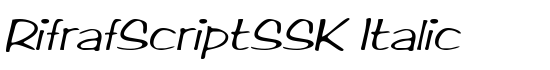 RifrafScriptSSK Italic - Download Thousands of Free Fonts at FontZone.net